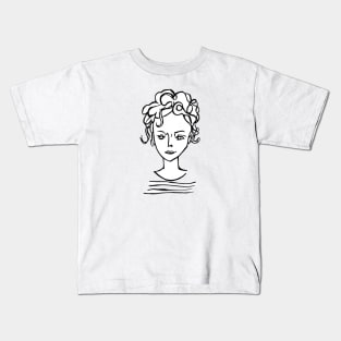 Sweet Curly Confident Woman Kids T-Shirt